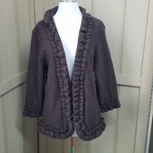 Womens Susan Bristol XL 100% Wool Brown  Blazer